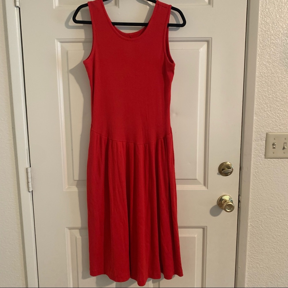 Vintage 80s Fame ribbed tank dress with pockets